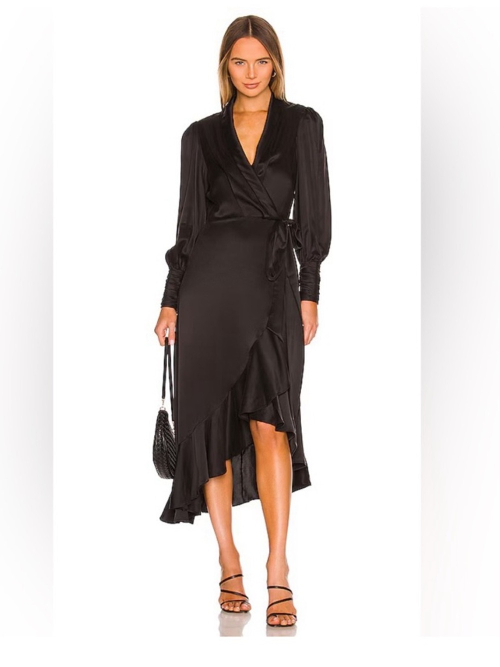 Zimmermann Black Silk Wrap Midi Dress size 1 (U.S. 6)